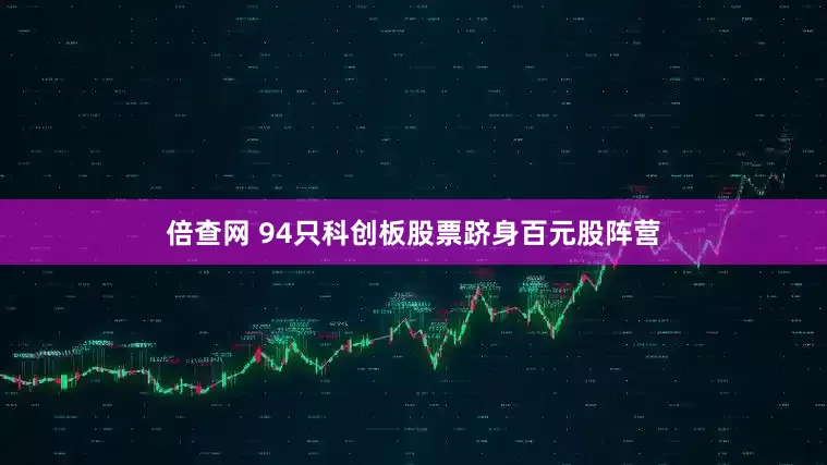 倍查网 94只科创板股票跻身百元股阵营